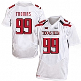 Texas Tech Red Raiders 99 Mychealon Thomas White College Football Jersey Dzhi,baseball caps,new era cap wholesale,wholesale hats